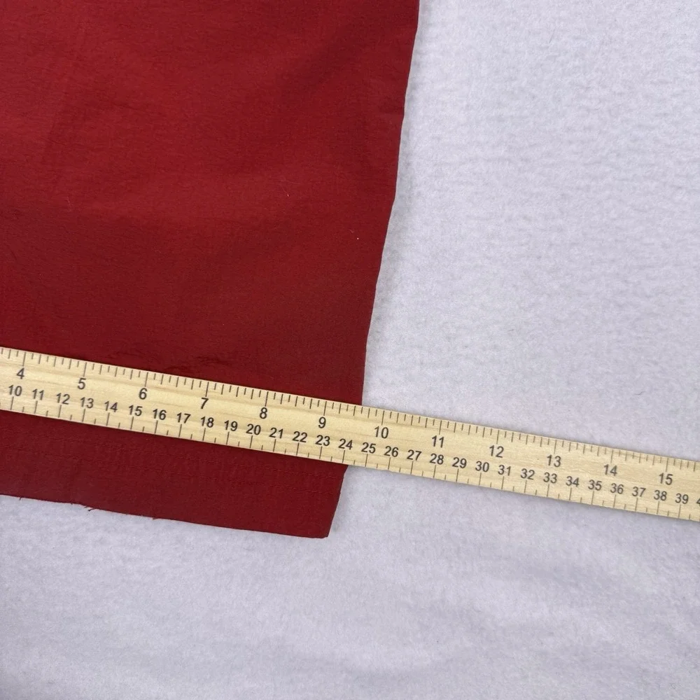 Vtg Y2K Abercrombie & Fitch Red Nylon Track Pants XL‎ 90s Baggy Windbreaker Zip